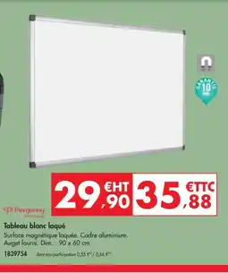 Plein ciel Tableau blanc laqué offre