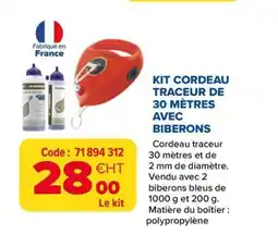 Prolians Kit cordeau traceur de 30 mètres avec biberons offre