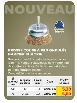 Prolians Brosse coupe à fils ondulés en acier sur tige offre