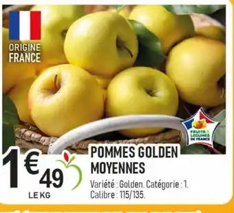 marché frais Géant Pommes golden moyennes offre