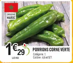 marché frais Géant Poivrons corne verte offre