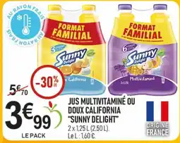 marché frais Géant SUNNY DELIGHT Jus multivitaminé ou doux california offre