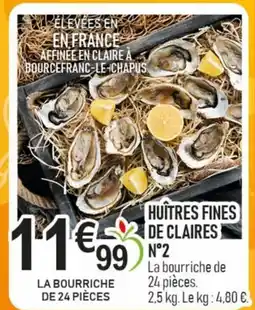 marché frais Géant Huitres fines de claires offre