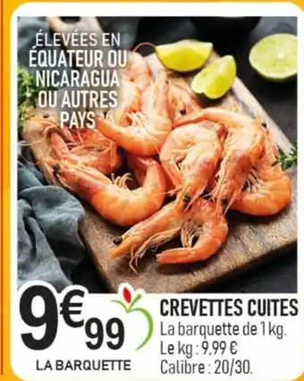 marché frais Géant Crevettes cuites offre
