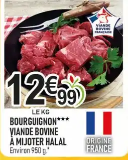 marché frais Géant Bourguignon viande bovine à mijoter halal offre
