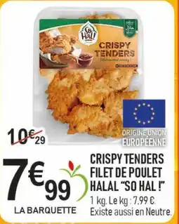marché frais Géant SO HAL Crispy tenders filet de poulet halal offre