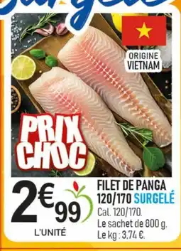 marché frais Géant Filet de panga 120/170 surgelé offre