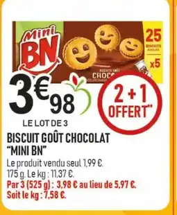 marché frais Géant MINI BN Biscuit goût chocolat offre