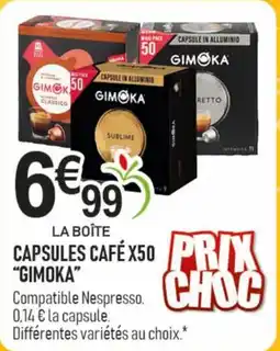 marché frais Géant GIMOKA Capsules café x50 offre