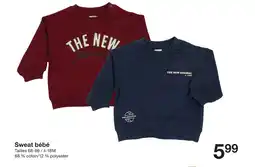 Zeeman Sweat bébé offre