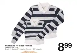 Zeeman Sweat avec col et bas chemise offre