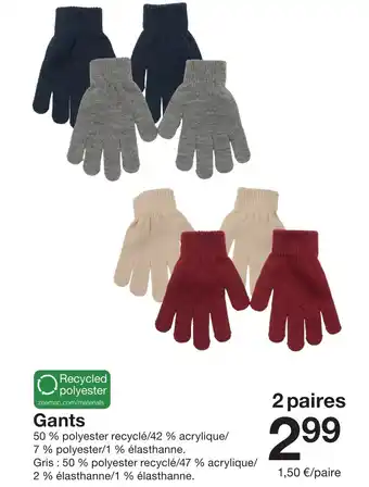 Zeeman Gants offre