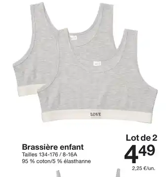 Zeeman Brassière enfant offre