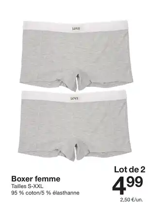 Zeeman Boxer femme offre
