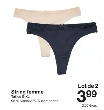 Zeeman String femme offre