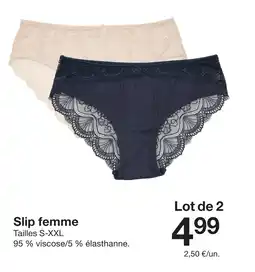Zeeman Slip femme offre