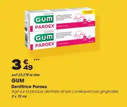 Aprium Pharmacie GUM Dentifrice Paroex offre