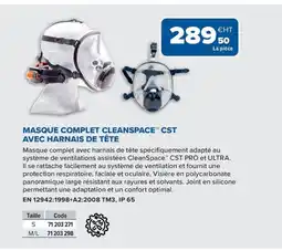 Prolians Masque complet cleanspace cst avec harnais de tête offre