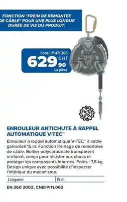 Prolians Enrouleur antichute à rappel automatique v-tec offre