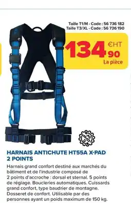 Prolians Harnais antichute ht55a x-pad 2 points offre