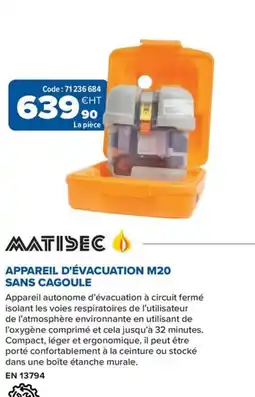 Prolians Appareil d'évacuation m20 sans cagoule offre