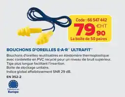 Prolians Bouchons d'oreilles e-a-r ultrafit offre