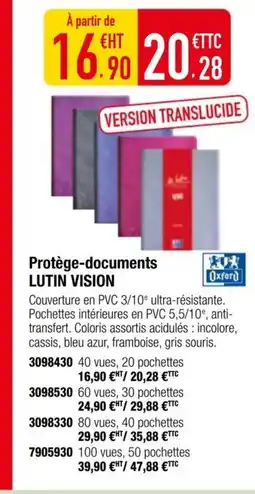 Plein ciel LUTIN VISION Protège-documents offre