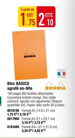 Plein ciel Bloc agrafé en-tête offre