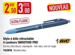 Plein ciel BIC Stylo à bille rétractable 4 couleurs offre