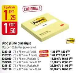 Plein ciel Bloc jaune classique offre