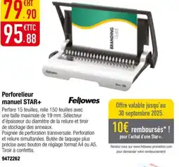 Plein ciel Perforelieur manuel STAR+ offre
