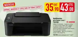 Plein ciel CANON Multifonction jet d'encre 3-en-1 TS3750i offre