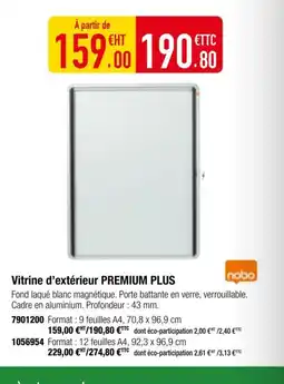 Plein ciel PREMIUM PLUS Vitrine d'extérieur offre