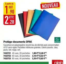 Plein ciel OPAK Protège-documents offre