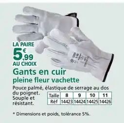 Provence Outillage Gants en cuir offre