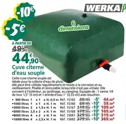 Provence Outillage Cuve citerne d'eau souple offre