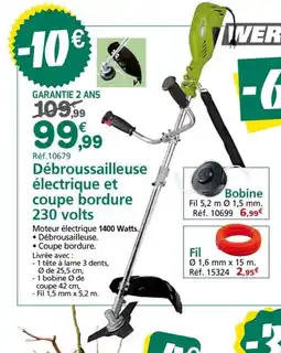 Provence Outillage Débroussailleuse électrique et coupe bordure 230 volts offre