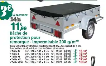 Provence Outillage Bâche de protection pour remorque offre