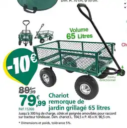 Provence Outillage Chariot remorque dejardin grillagé offre