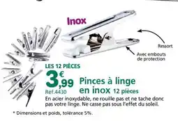 Provence Outillage Pinces à linge en inox offre