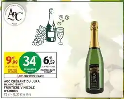 Intermarché AOC CRÉMANT DU JURA BLANC BRUT FRUITIÈRE VINICOLE D'ARBOIS offre