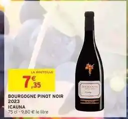 Intermarché BOURGOGNE PINOT NOIR 2023 ICAUNA offre