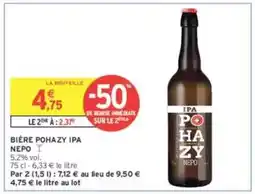 Intermarché BIÈRE POHAZY IPA NEPO offre