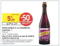 Intermarché BIÈRE RUBUS À LA FRAMBOISE KASTEEL offre
