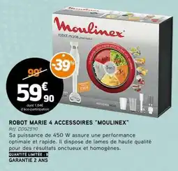 E.Leclerc ROBOT MARIE 4 ACCESSOIRES “MOULINEX” offre