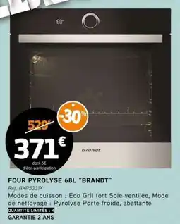 E.Leclerc FOUR PYROLYSE 68L “BRANDT” offre