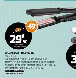 E.Leclerc GAUFREUR “BABYLISS” offre