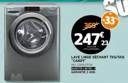 E.Leclerc LAVE LINGE SÉCHANT 7KG/5KG CANDY offre