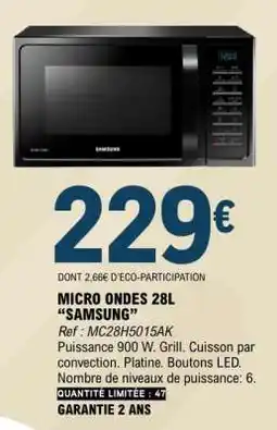 E.Leclerc MICRO ONDES 28L SAMSUNG offre