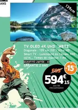 E.Leclerc TV OLED 4K UHD 'METZ' offre